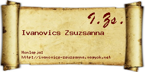 Ivanovics Zsuzsanna névjegykártya