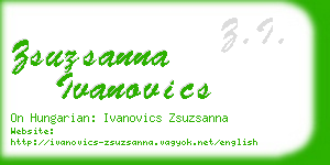 zsuzsanna ivanovics business card